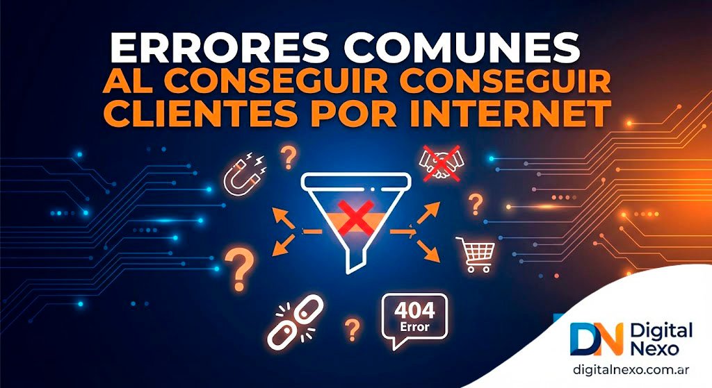 Errores comunes al intentar conseguir clientes por internet